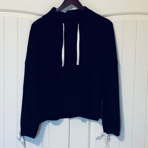 Madewell Mile(s) Funnel Neck Sweater | Black | Size: Large